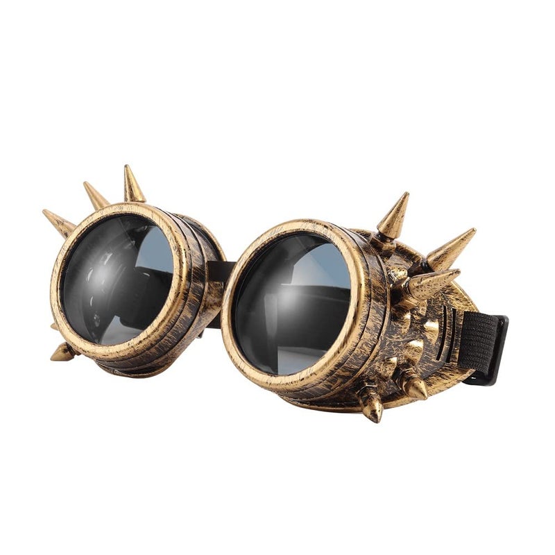 Lelinta Spiked Goggles Steampunk Welding Goth Cosplay Vintage Goggles Rustic - Image 5